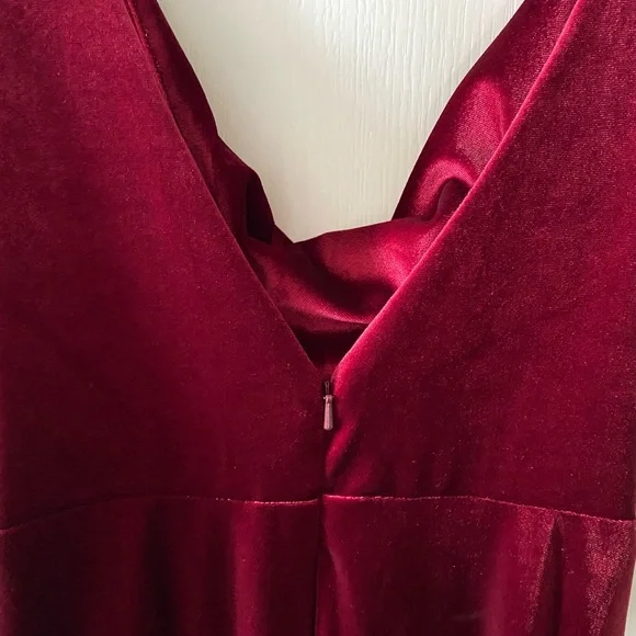 Red Velvet Maxi Dress - Picture 4 of 8